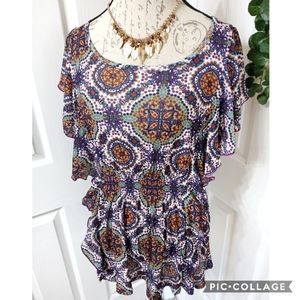 Loop 18 Ruffle Sleeve Top Size 17